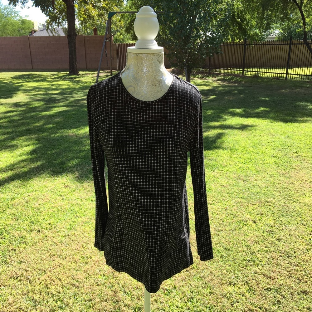 J.Jill Black and White Blouse.